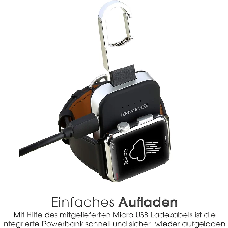 Terratec Charge AIR Key Induktives Ladepad/Powerbank 950 mAh 2 Watt für Apple Watch – Bild 4