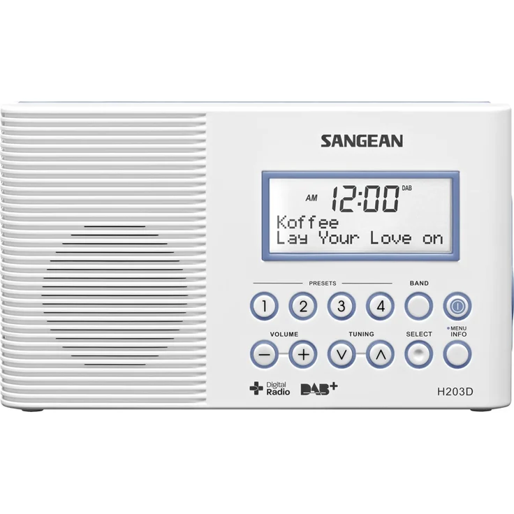 Sangean H-203 Tragbares Radio | Wasserdichtes DAB + und UKW-Radio | Digitale badradio | Mit Taschenlampe | weiß – Bild 2