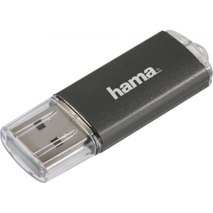 Hama 16GB USB-Stick USB 2.0 Datenstick (10 MB-s Datentransfer, USB-Stick mit Öse zur Befestigung am Schlüsselring, Speicherstick, Memory Stick mit Verschlusskappe, geeignet für Windows-MacBook) grau – Bild 2
