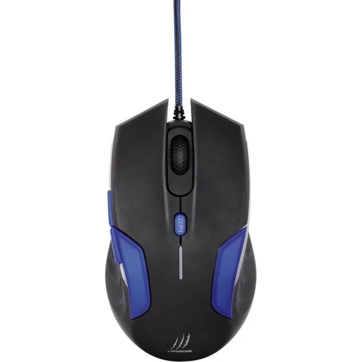 uRage Reaper 3090 Gaming Maus (1GHz, 2m, USB), dpi von 900 - 3500 regelbar, 5 programmierbare Tasten, blaue LEDs, schwarz – Bild 3