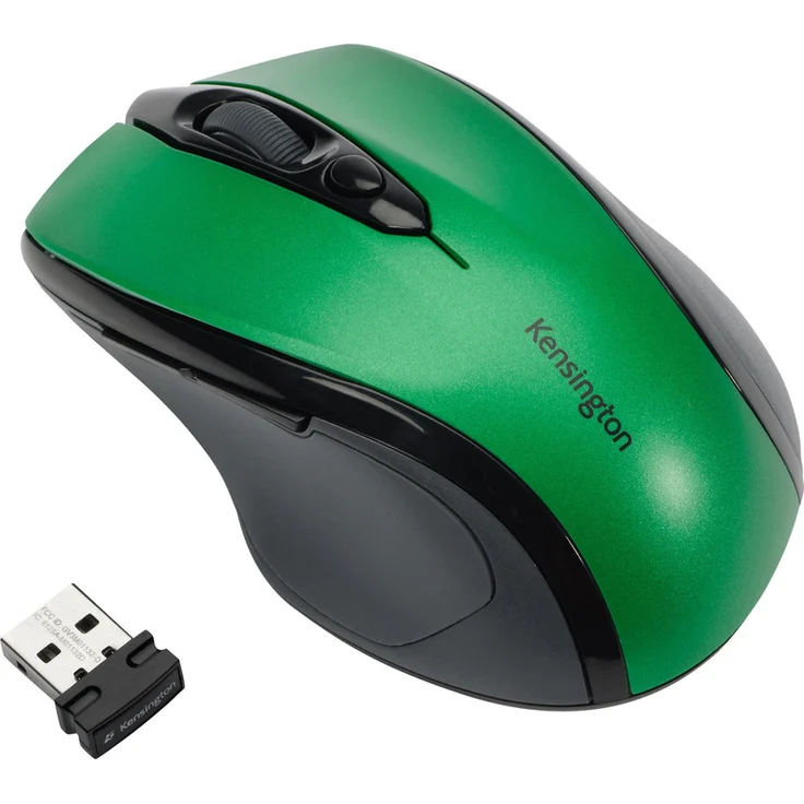 Kensington Profit Maus, Kabellose mittlere optische 5-Tasten Funkmaus mit ergonomischer Form für Rechtshänder, Plug & Play Betrieb, Kompatibel mit Windows & MacOS, Grün, K72424WW – Bild 2