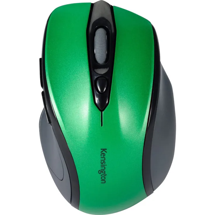 Kensington Profit Maus, Kabellose mittlere optische 5-Tasten Funkmaus mit ergonomischer Form für Rechtshänder, Plug & Play Betrieb, Kompatibel mit Windows & MacOS, Grün, K72424WW