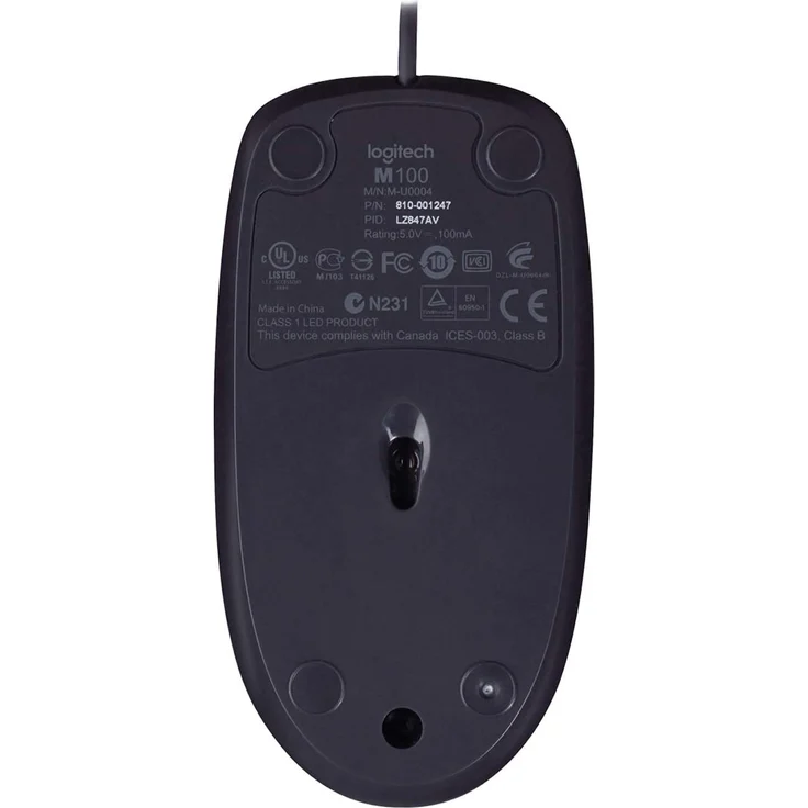 Logitech B100 Optical Mouse Black, USB (910-003357) – Bild 5