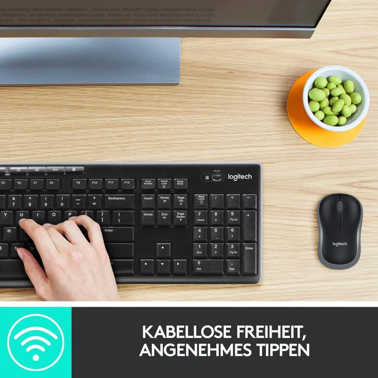 Logitech MK270 Wireless Combo - Tastatur-und-Maus-Set - kabellos - 2.4 GHz - Deutsch QWERTZ (920-004511) – Bild 14