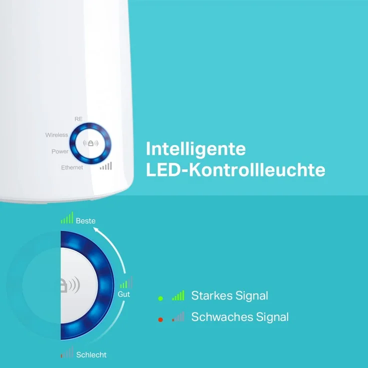 TP-Link TL-WA850RE(DE) WLAN Repeater (300 Mbit-s, App Steuerung, 1 Port, WPS, LED abschaltbar, Deutschsprachige Version, kompatibel mit allen WLAN Geräten) – Bild 10