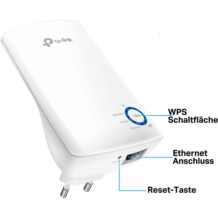 TP-Link TL-WA850RE(DE) WLAN Repeater (300 Mbit-s, App Steuerung, 1 Port, WPS, LED abschaltbar, Deutschsprachige Version, kompatibel mit allen WLAN Geräten) – Bild 5