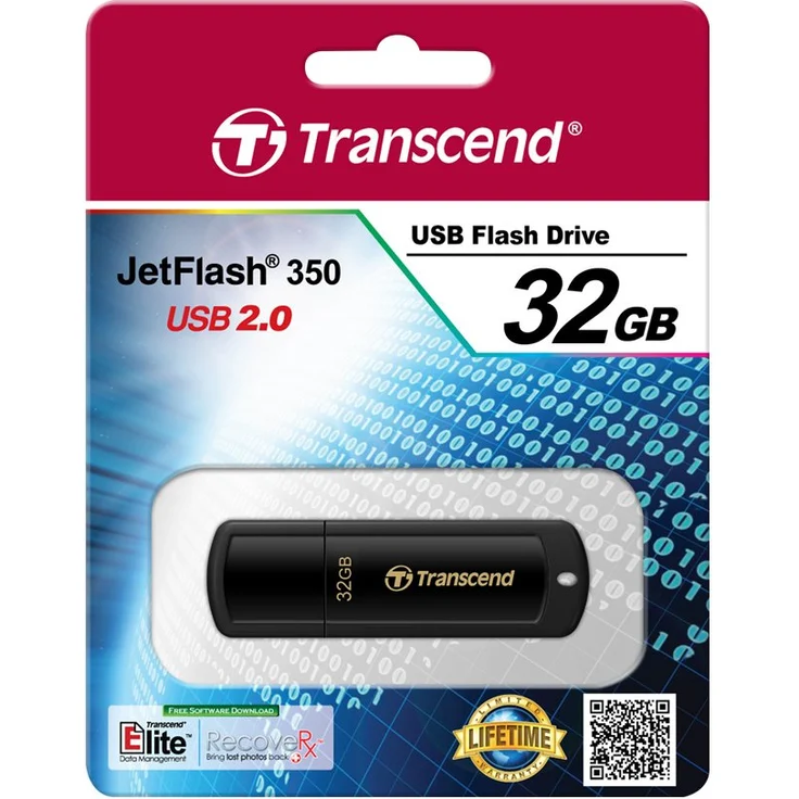 Transcend TS32GJF350 JetFlash 350 32GB USB-Stick (nur 8,5g) schwarz – Bild 3
