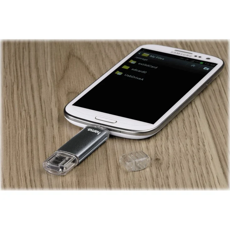 Hama 16GB USB-Speicherstick mit USB 2.0 & microUSB (2-in-1 USB-Stick, z.B. für Android Handy, Tablet, Computer, Notebook, PC, Laptop, MacBook, OTG, 10MB-s) Handy-Stick, Doppel Memory-Stick grau – Bild 2