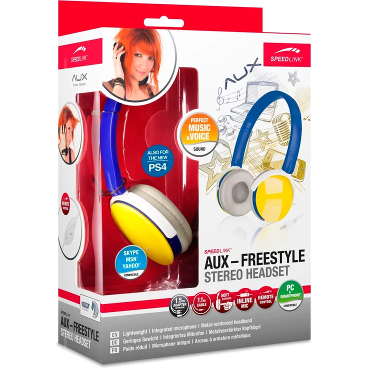 Speed Link SL-8755 AUX Stereo Headset SL8752BEYW – Bild 2