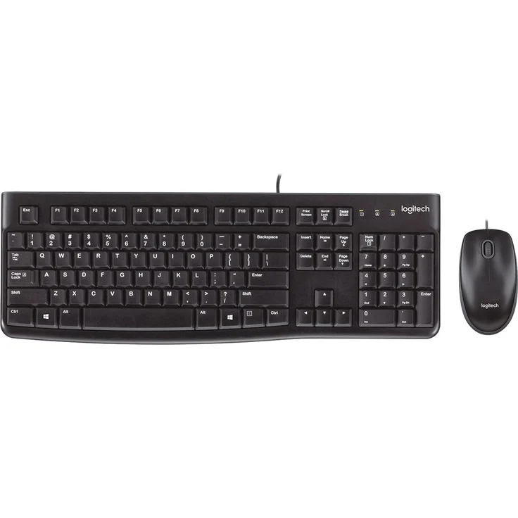 Logitech MK120 Kabelgebundenes Tastatur-Maus-Set, Optische Maus, USB-Anschluss, PC-Laptop, Italienisches QWERTY-Layout - schwarz – Bild 4