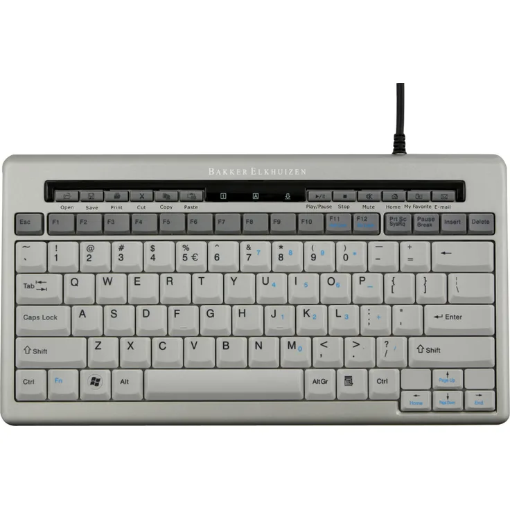 BakkerElkhuizen S-board 840 Tastatur USB Englisch QWERTY Grau ( BNES840DUK )