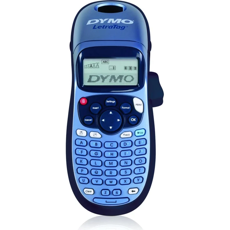 Dymo LetraTag LT-100H Beschriftungsgerät Handgerät | Tragbares Etikettendrucker mit ABC Tastatur | blau | Ideal fürs Büro oder zu Hause – Bild 3