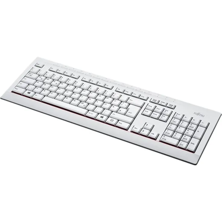 Fujitsu Keyboard KB521 US KB521 USB USA Standard Keyboard QWERTY USA 105 Tasten Marble Grey