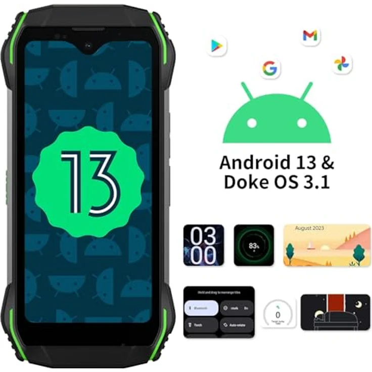 Blackview N6000(2023) Mini Outdoor Handy Ohne Vertrag, 16GB+256GB Helio G99 Outdoor Smartphone Android 13, 4.3" QHD+ Display 48MP+16MP Kamera Baustellenhandy, 3880mAh Akku Handy/NFC/Face ID/GPS/IP69K – Bild 5