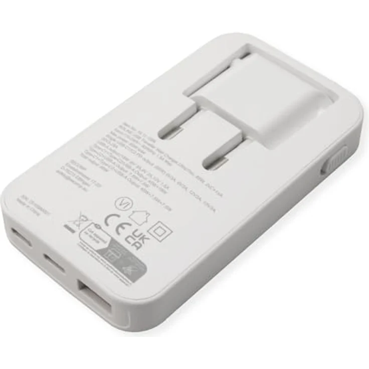 ROLINE USB Charger 65W, schlankes Design mit klappbarem Euro-Stecker, 2x Typ C, 1x Typ A – Bild 4