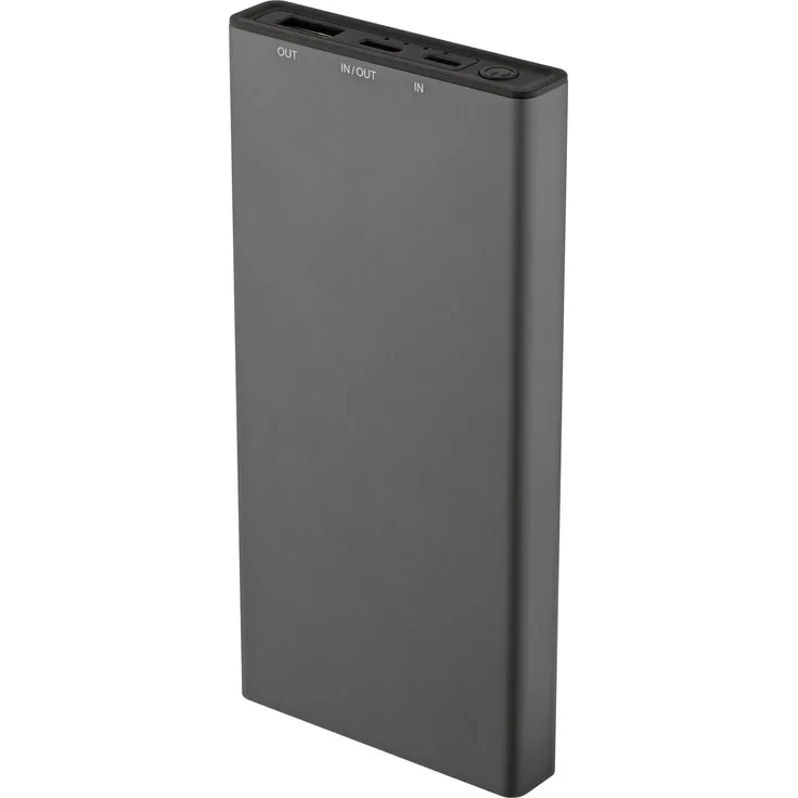 QUALO Recycling Powerbank QRPB5-12-18, 5000 mAh mit 12W Ladeleistung, grau