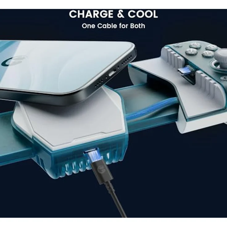 Gamesir X3 Pro, Gaming Controller für Android und iOS, mit Hall-Effekt-Analogsticks, ergonomischem Design und integrierter Kühlung, Blau – Bild 7