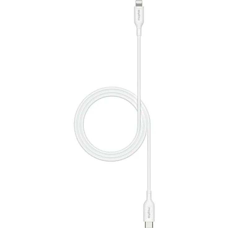 Mophie essentials USB-Kabel 24 pin USB-C (M) zu Lightning (M), 1 m, USB Power Delivery 60W, weiß