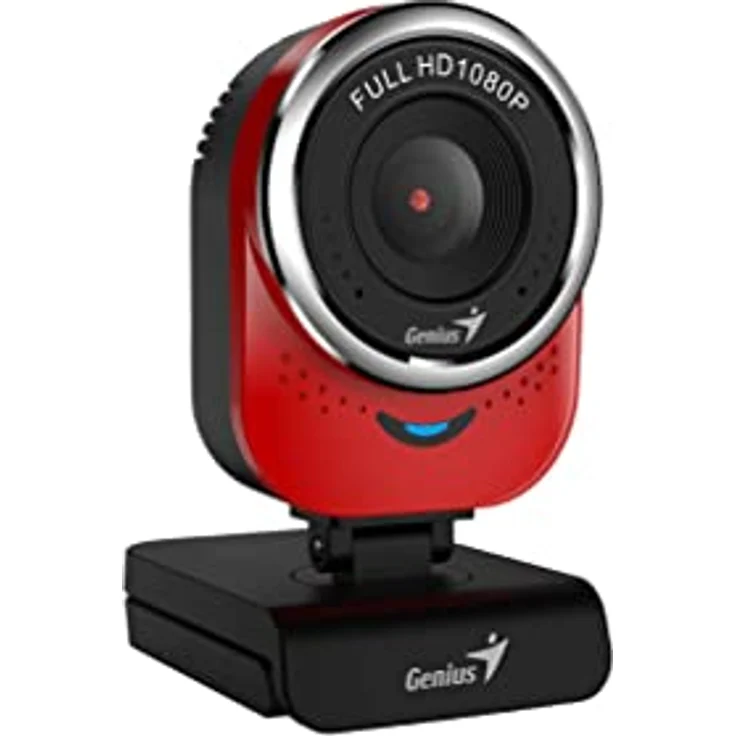 GENIUS QCAM6000 Webcam 1080P Full HD mit Micro-USB, Rot, 2 MP 1920 x 1080, 1280 x 720, 640 x 480 Pixel, 90° Betrachtungswinkel – Bild 5