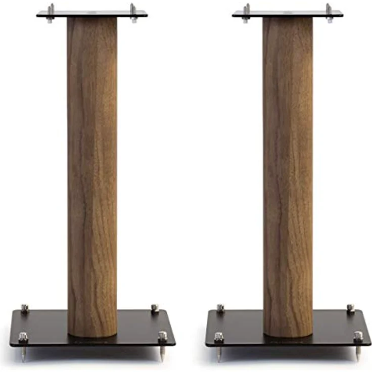 Norstone Lautsprecherständer Stylum, stabil aus Metall, belastbar bis 50kg, Paarpreis (50cm, Eiche-Optik) – Bild 1