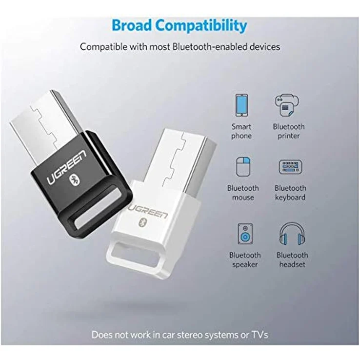 UGREEN Adapter USB Bluetooth 4.0 mit QUALCOMM APTX, weiß – Bild 3