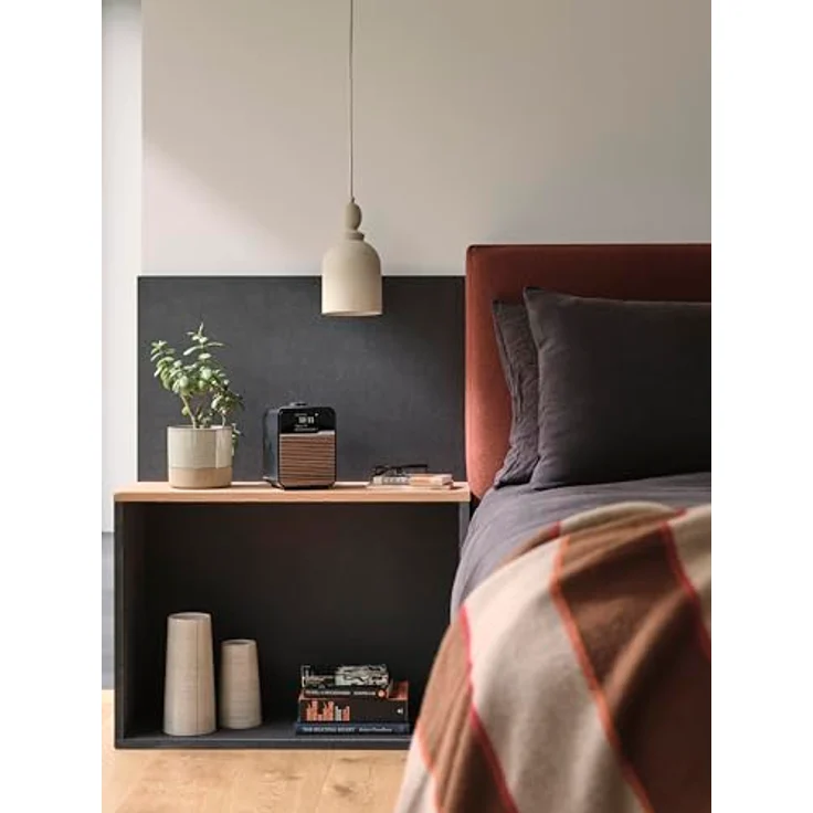 Ruark Audio R1S, DAB/DAB+/UKW Radio mit Wi-Fi und Bluetooth-Streaming, Gehäuse Mittelgrau mit Frontgrill aus Fused Walnut – Bild 6