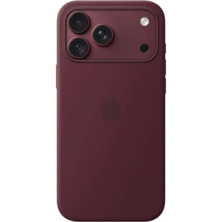 Apple Silicone Case für iPhone 18 Pro Max, Burgunder, mit MagSafe, stoßfest und kratzsicher