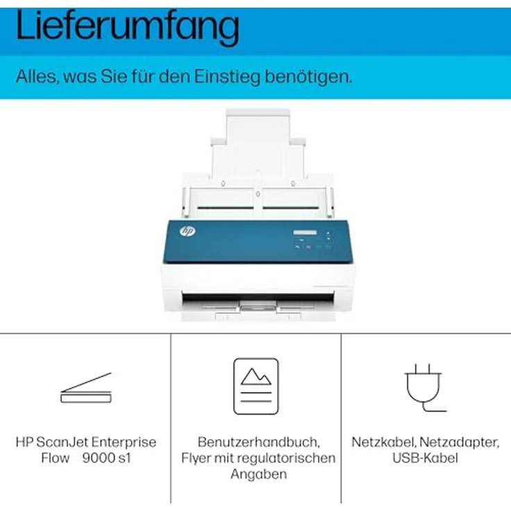 HP ScanJet Enterprise Flow 9000 s1, A3 Dokumentenscanner mit ADF, 1200 DPI, 80 ppm, USB 3.2 – Bild 5