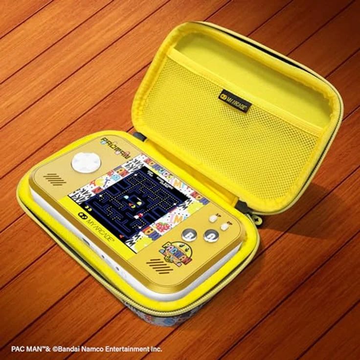My Arcade Pac-Man Pocket Player Max, Tragbares Gaming-System mit 3.5 Zoll hochauflösendem Farbdisplay und integriertem Lautsprecher - 45th Anniversary Edition – Bild 3