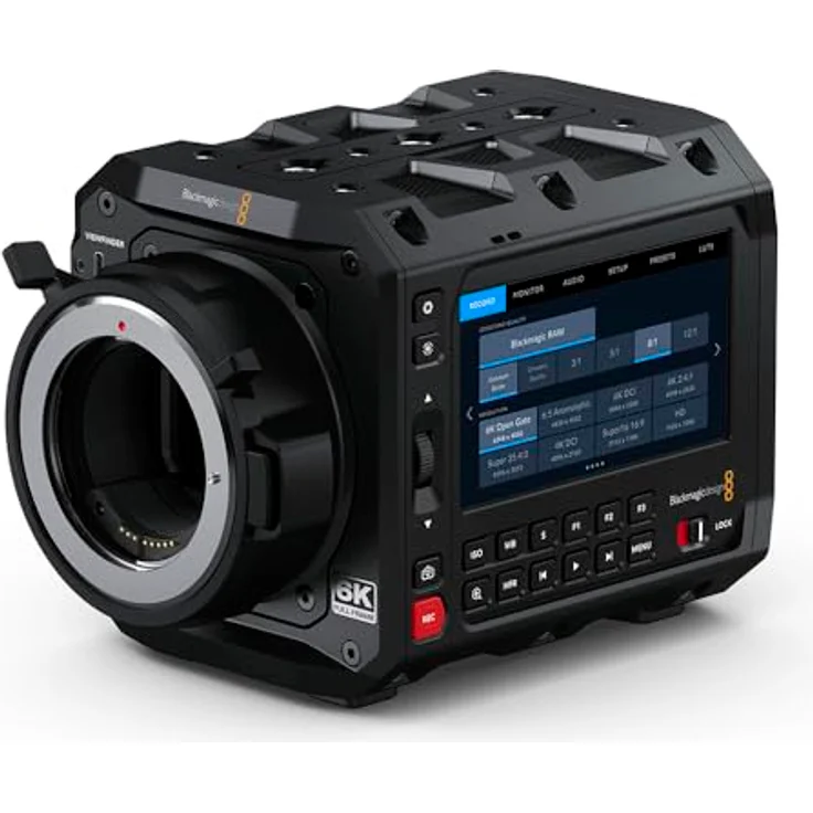 Blackmagic Design PYXIS 6K EF Handkamerarekorder, 6K Ultra HD, 10,2 cm Touchscreen, Schwarz – Bild 2