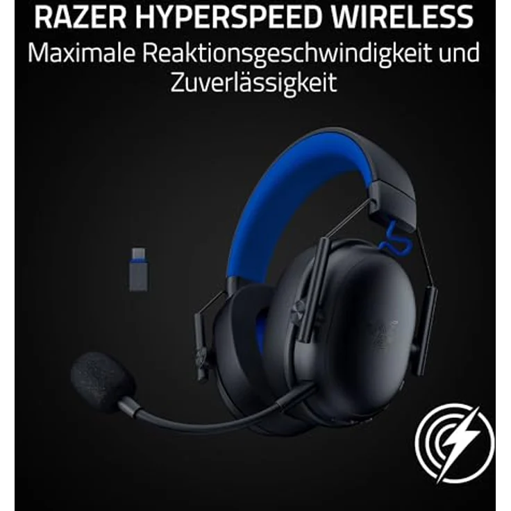 Razer BlackShark V3 X HyperSpeed, Kabelloses E-Sport Headset mit Triforce 50 mm Treiber, abnehmbarem Mikrofon, Ultra leicht 270 g, HyperSpeed 2,4 GHz & Bluetooth, PS5/PC | Schwarz – Bild 4