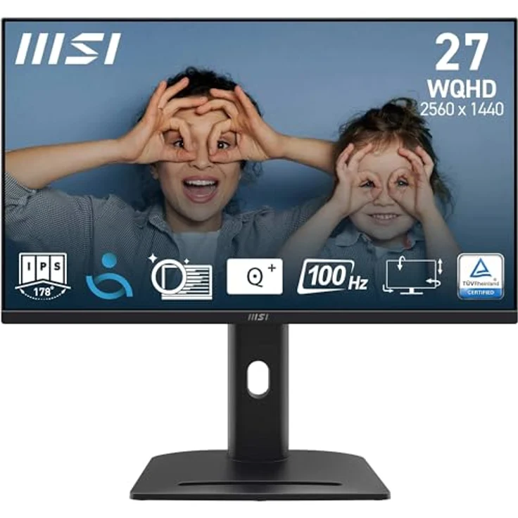 MSI PRO MP275QPG, 27" LED IPS Monitor mit QHD 2560x1440, 100Hz Adaptive Sync, TÜV Rheinland zertifiziert – Bild 1