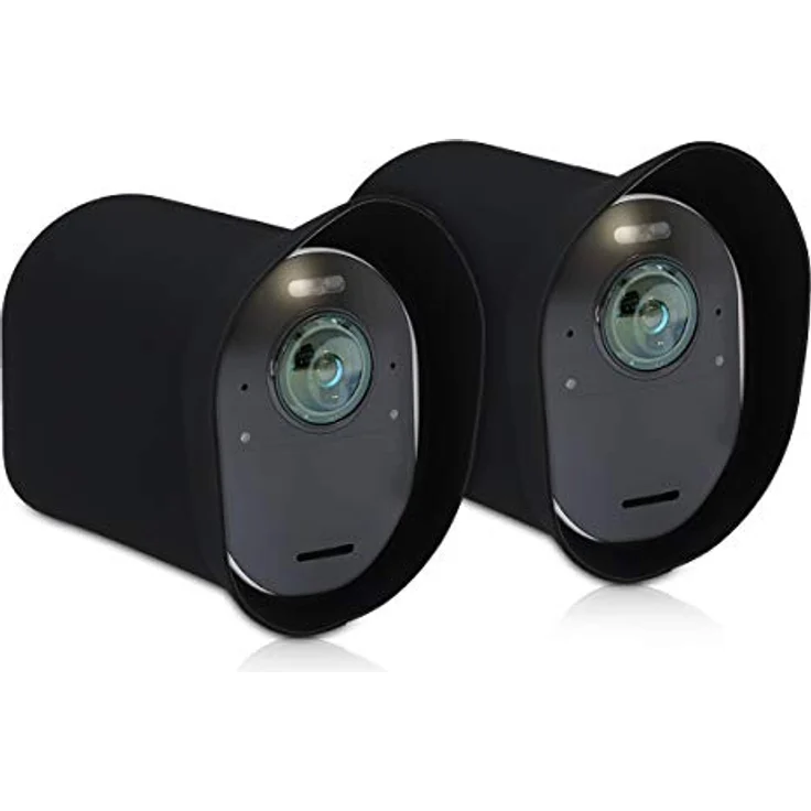 kwmobile 2X Schutzhülle für Arlo Ultra/Pro 3/Pro 4, Silikonkamera-Hülle mit Sonnenschutz, schwarz – Bild 5