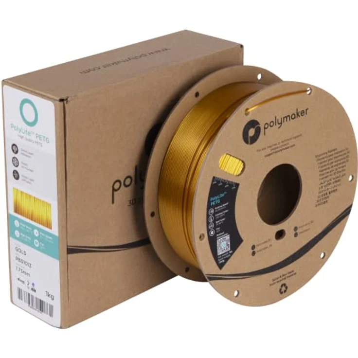 Polymaker PolyLite PETG Gold, 3D-Druckfilament, 1,75 mm, 1 kg, transparent, vielseitig einsetzbar – Bild 5