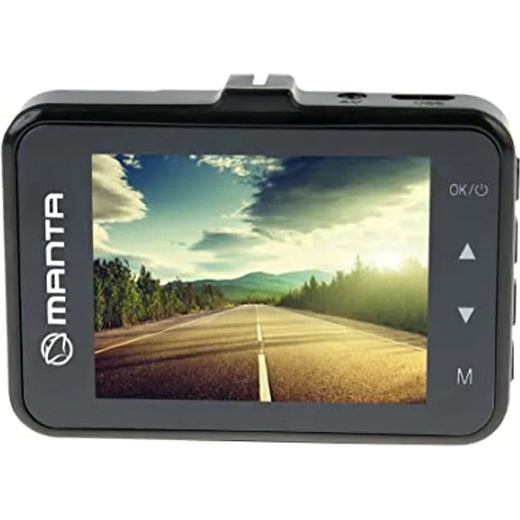 MANTA Dashcam Auto Vorne Autokamera 720P HD Loop-Aufnahm LCD 2,4" Display Automatische Aufnahme miniUSB - Dashcam für Autos mit G-Sensor DVR302H