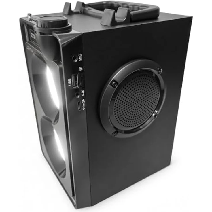 media-tech Mediatech Bluetooth Lautsprecher 30W, FM Radio, USB-C, Holzgehäuse, 10 Stunden Akkulaufzeit – Bild 4