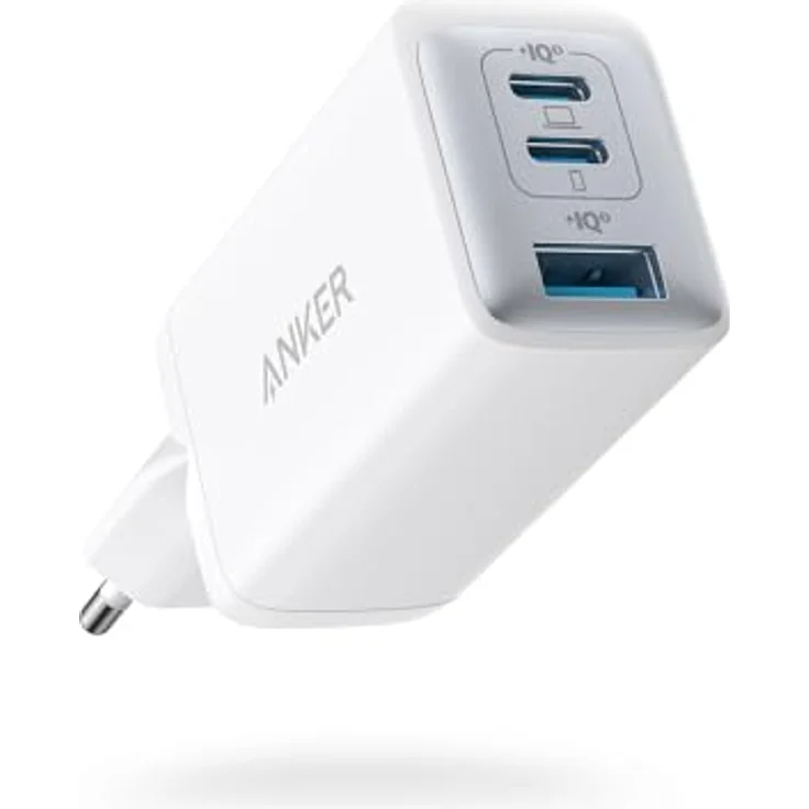 Anker Nano II 65W USB C Ladegerät, 3-Port PPS Schnellladung, kompaktes Netzteil für MacBook Pro, iPad Pro, Galaxy S20, weiß – Bild 1