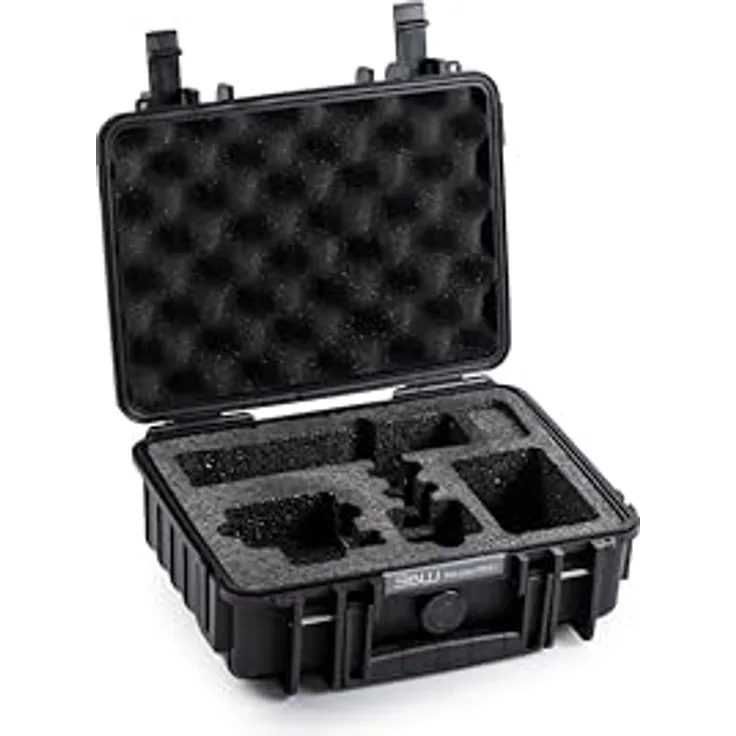 B&W International Transportkoffer Outdoor 1000 (PP.41), wasserdicht (IP67), staubdicht, schlagfest, für GoPro 9-13, schwarz