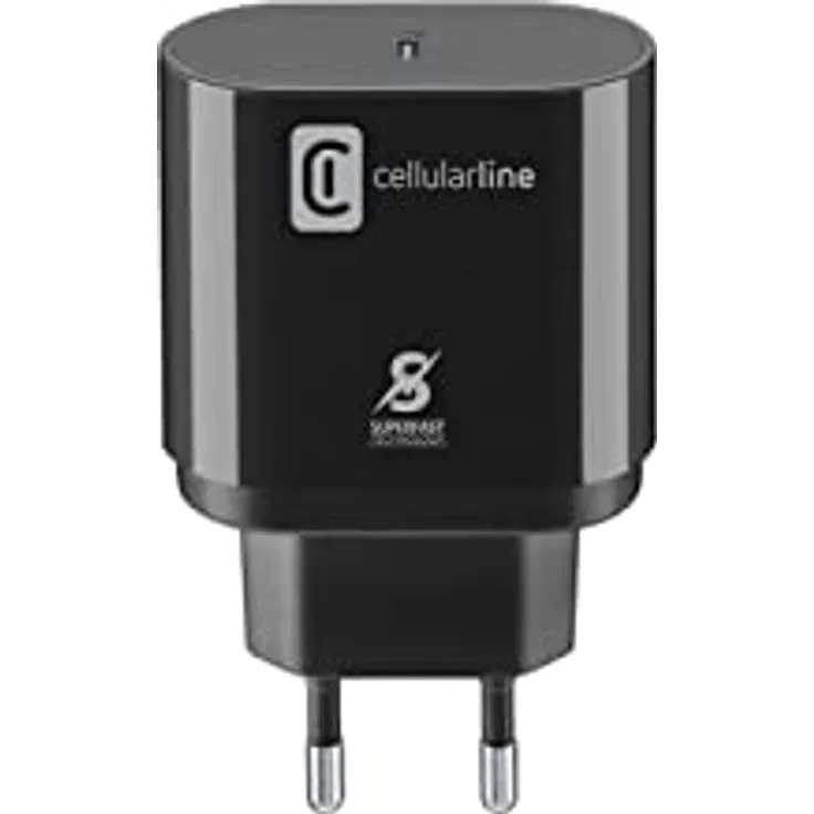 Cellularline | Netzwerk-Ladegerät | USB-C Super Fast Charge PD 25W Ladegerät