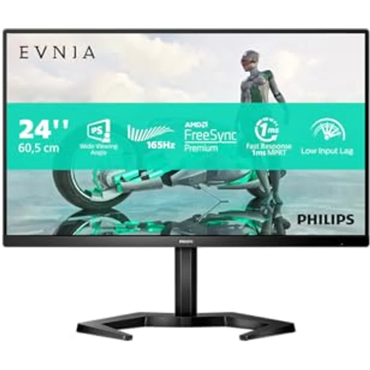 Philips Evnia 24M1N3200ZS - 24 Zoll FHD Gaming Monitor, 165 Hz, 1 ms MPRT, FreeSync Prem., G-Sync comp., schwarz – Bild 1
