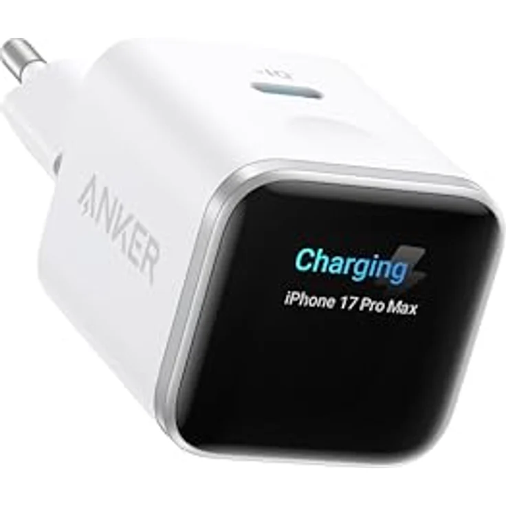 Anker Nano 45W USB C Ladegerät, smartes GaN Schnellladegerät mit Display und Schonmodus für iPhone 17/16/15 Serie, iPad, MacBook – Bild 1
