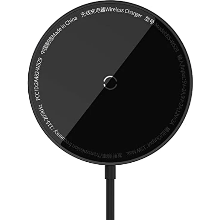 Baseus Wireless Charger Magnetic Simple Mini3, 15W Black - Hochwertige Leistung, Ergonomisches Design und Ideale Qualität – Bild 1