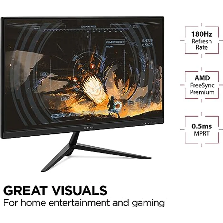 ViewSonic VX2428 60,5 cm (24 Zoll) Gaming Monitor (Full-HD, IPS, 180 Hz, 1 ms, FreeSync Premium, HDMI, DP, Lautsprecher) Schwarz – Bild 2