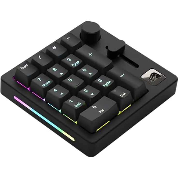Glorious Gaming GMMK Macro Numpad – Bluetooth, Aluminium, programmierbar, RGB-Beleuchtung, lineare Schalter, 18x Doubleshot-ABS-Kappen – Schiefer
