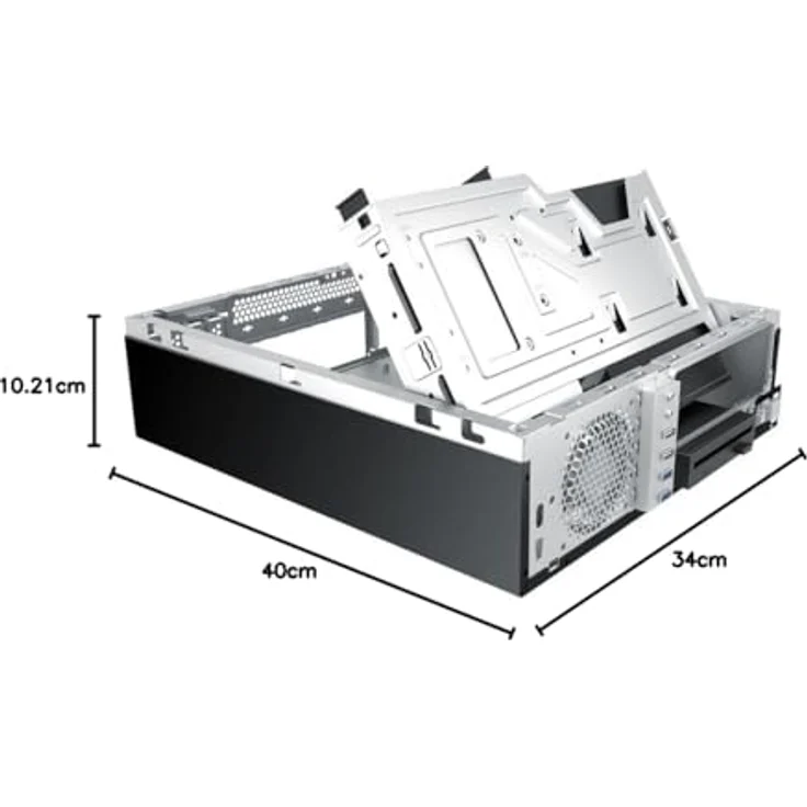 UNYKAch Slim UK3001 PC-Tower-Gehäuse, Micro-ATX, Schwarz, 4x USB-Anschlüsse, platzsparendes Design, sicherheitszertifiziert – Bild 10