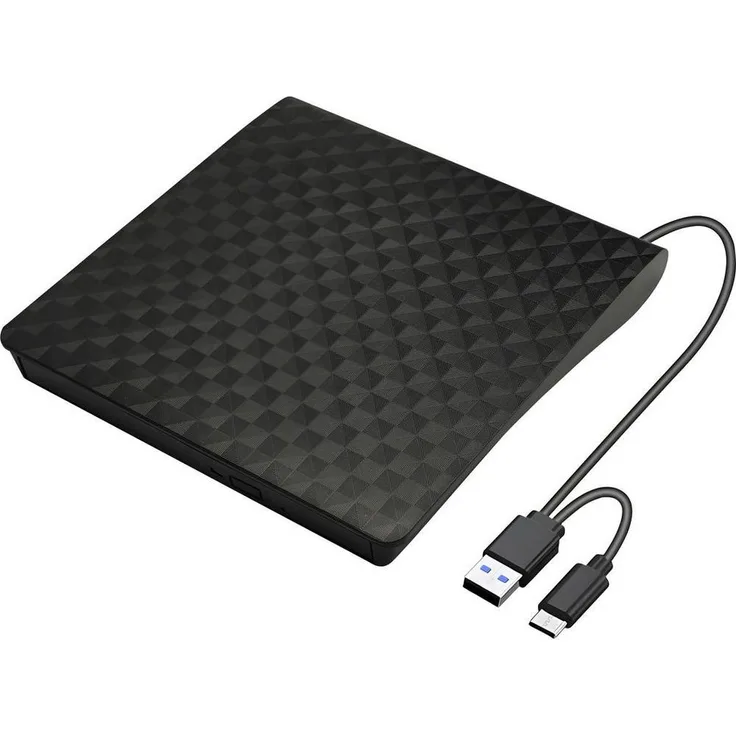 XLYNE Blu-ray Brenner Extern, USB-A und USB-C, Schwarz, 570503