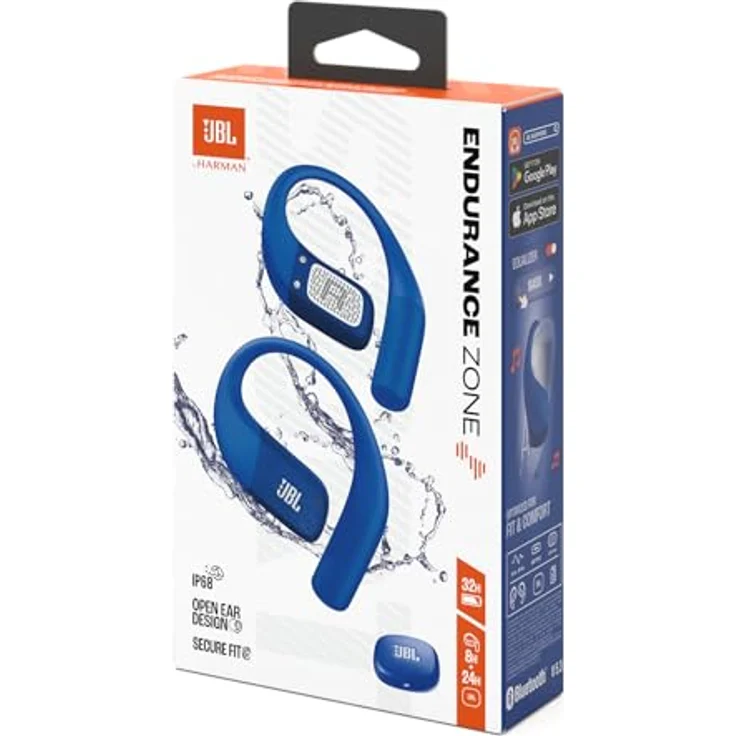 JBL Endurance Zone, Open-ear Bluetooth Kopfhörer mit bis zu 32 Stunden Akkulaufzeit, Blau – Bild 8