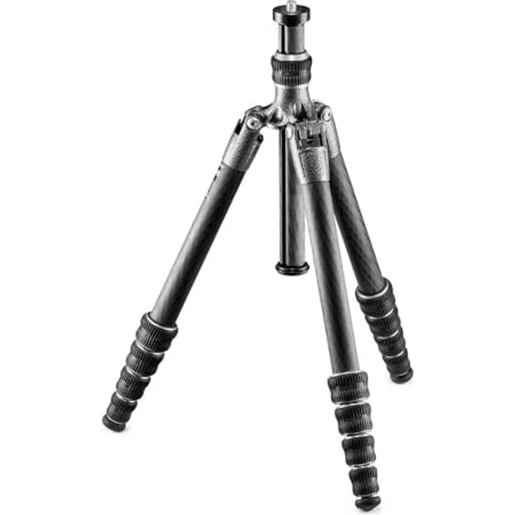 Gitzo GT1555T Traveler Stativ (kompakt, faltbar und leicht, kurze Säule für Aufnahmen auf Bodenhöhe inklusive Serie 1 - 5 Segmente) carbon – Bild 2