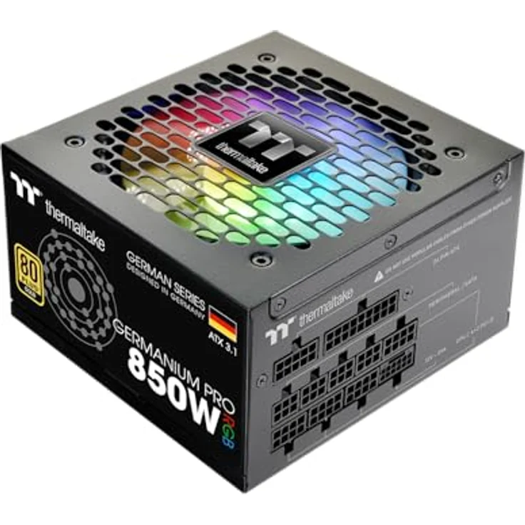Thermaltake Germanium Pro RGB 850W ATX Netzteil, 80 PLUS Gold zertifiziert, PCIe Gen 5.1 12+4-Pin Anschluss – Bild 4