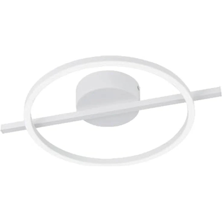EGLO LED Deckenleuchte Amandolo, dimmbare ringförmige Deckenlampe in Weiß mit RGB Backlight, Fernbedienung enthalten – Bild 1